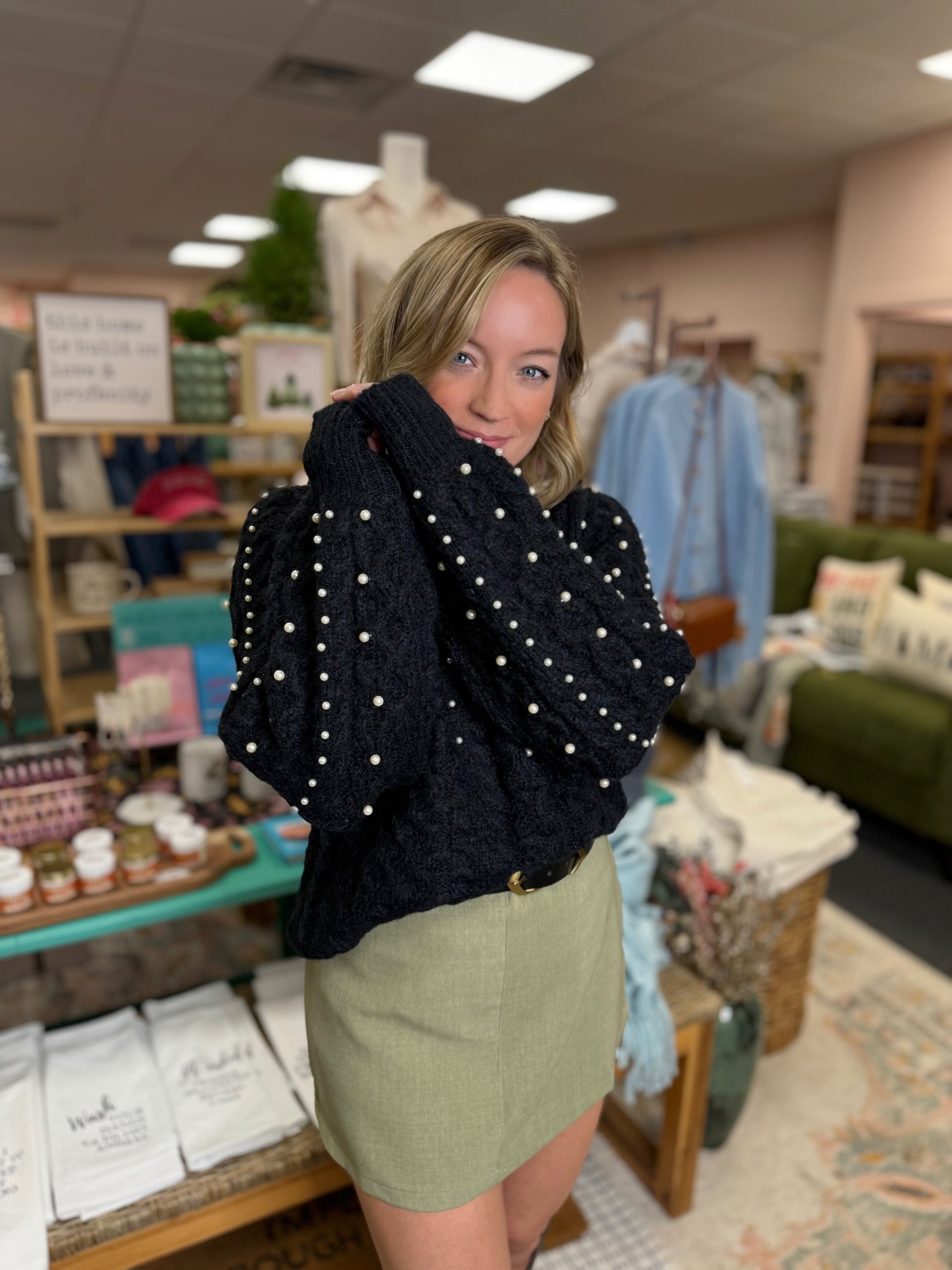 Soft Glam Pearl Sweater [MULTIPLE COLORS]