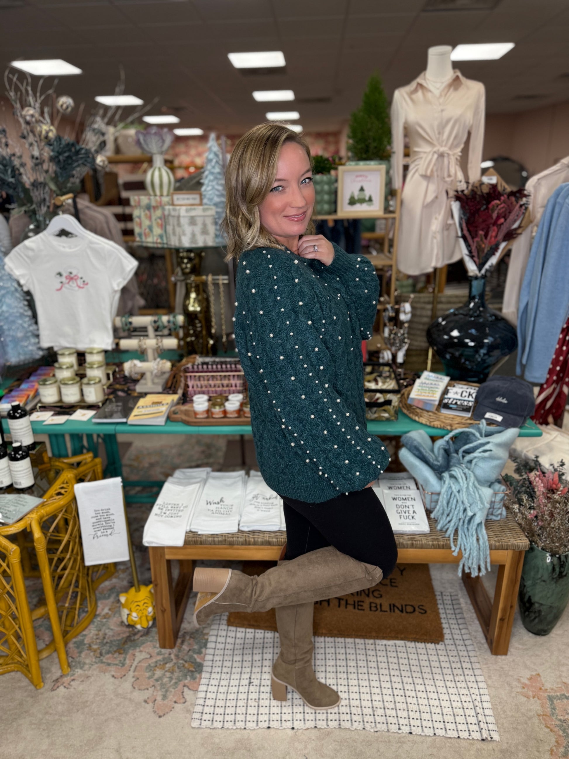 Soft Glam Pearl Sweater [MULTIPLE COLORS]