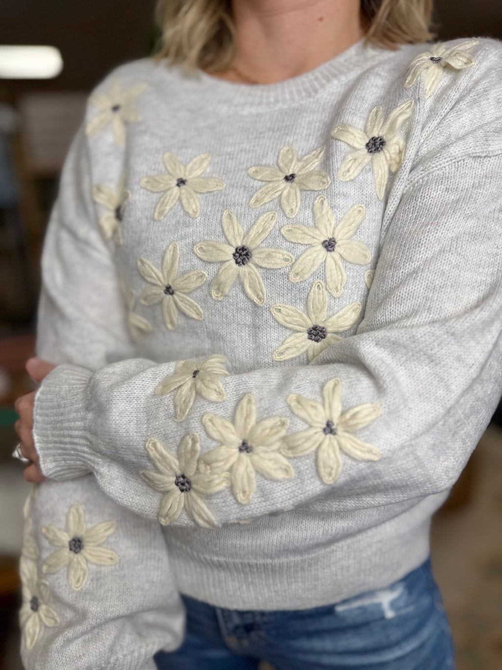 Winter Florals Sweater