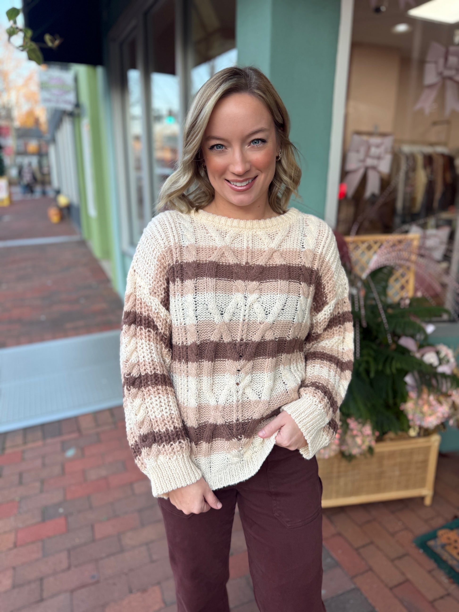Butter Pecan Knit Sweater