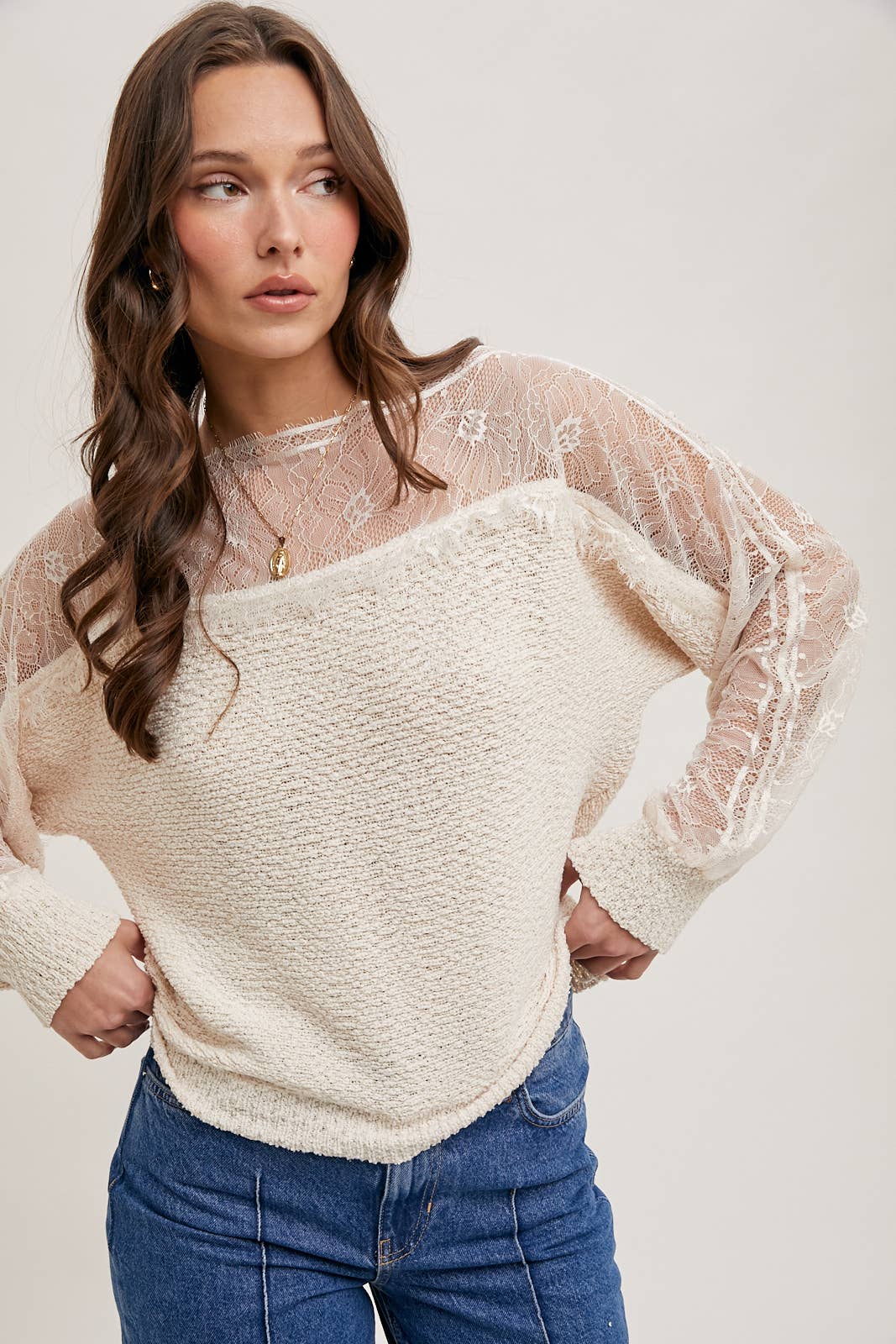 Tell Me More Lace Sweater [MULTIPLE COLORS]