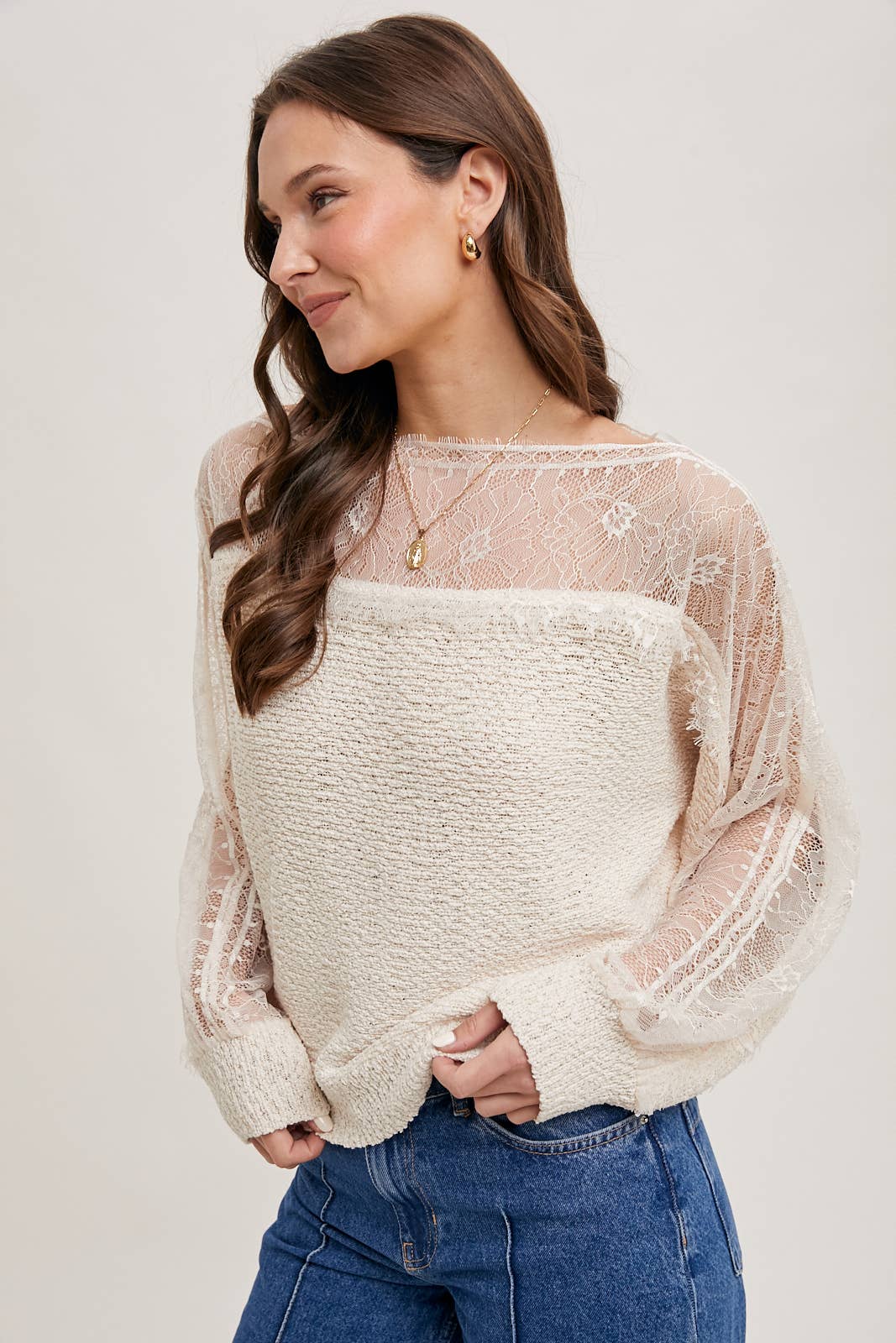 Tell Me More Lace Sweater [MULTIPLE COLORS]