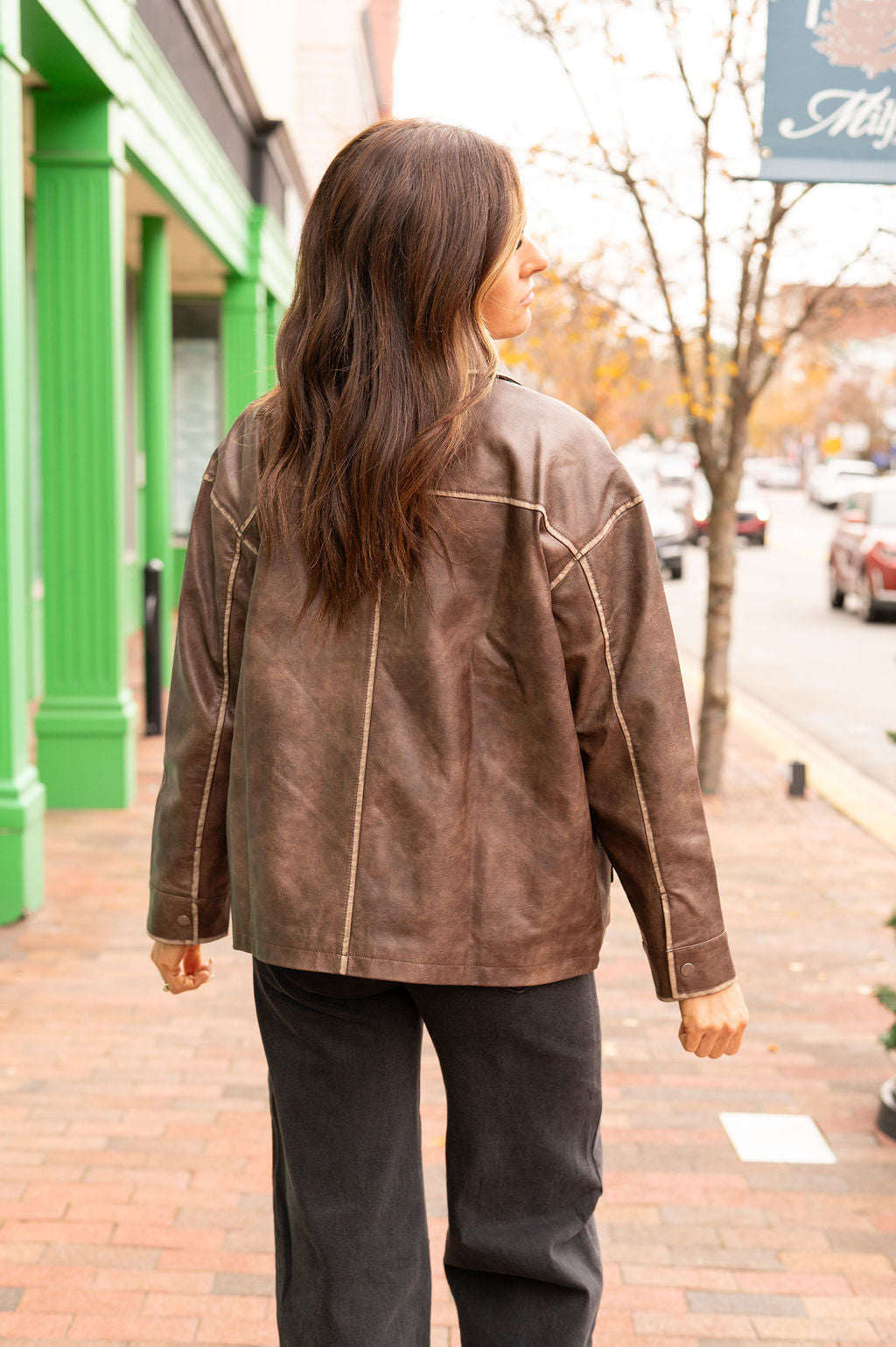 Little Edge Faux Leather Jacket