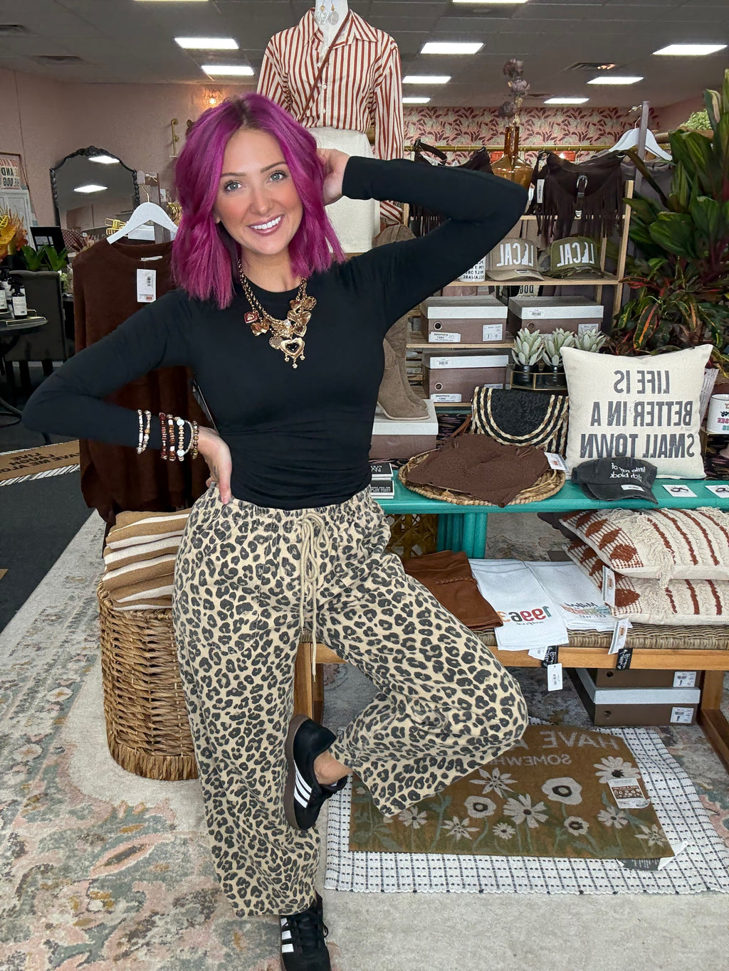 Leopard Parachute Pants