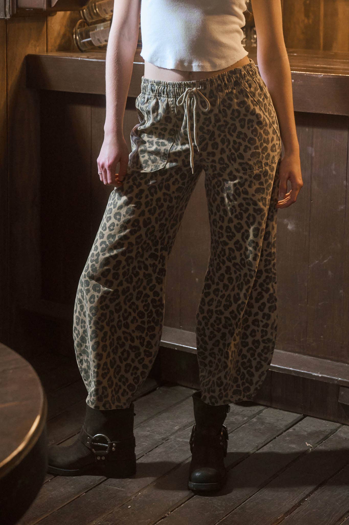 Leopard Parachute Pants