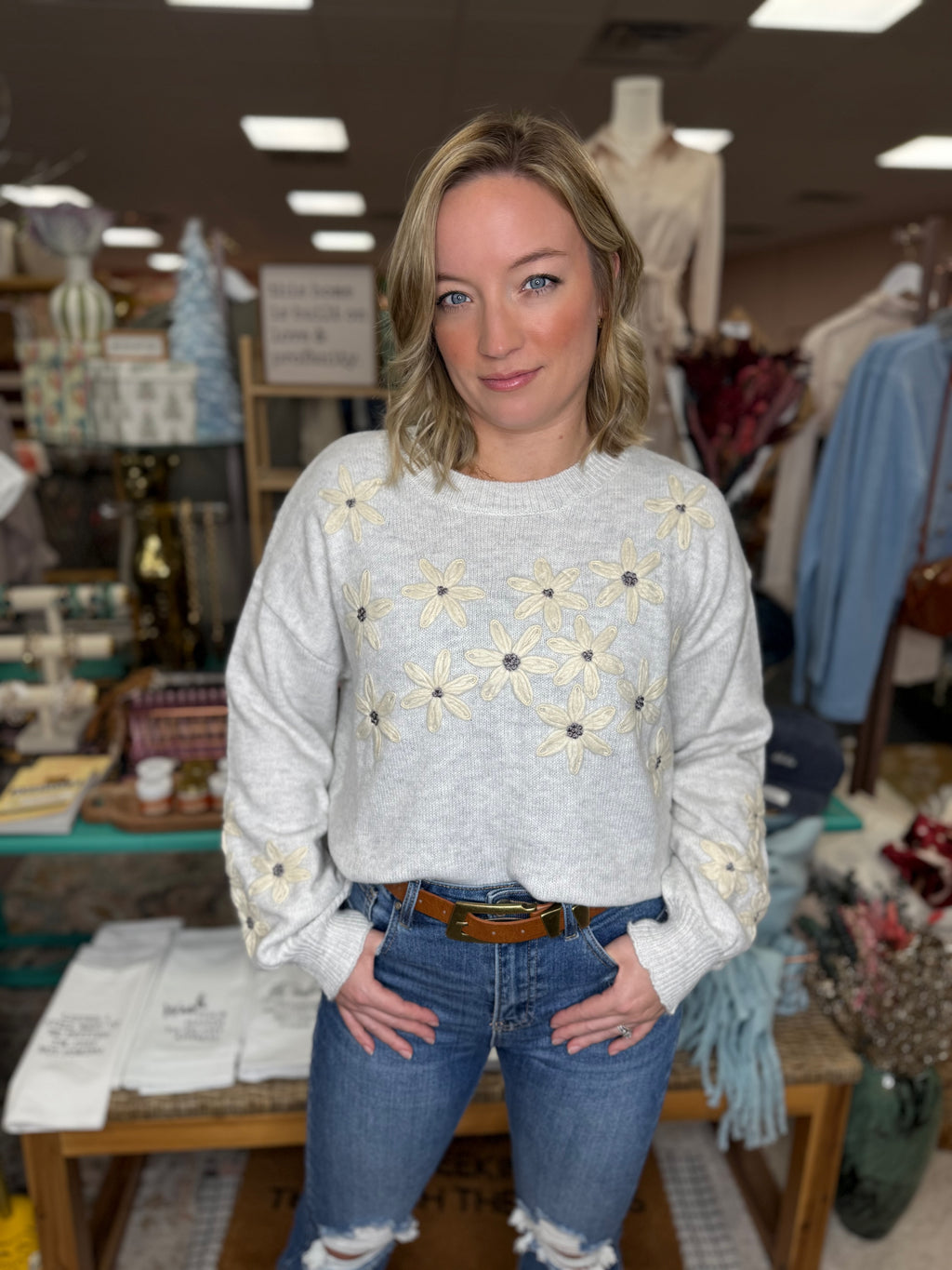 Winter Florals Sweater