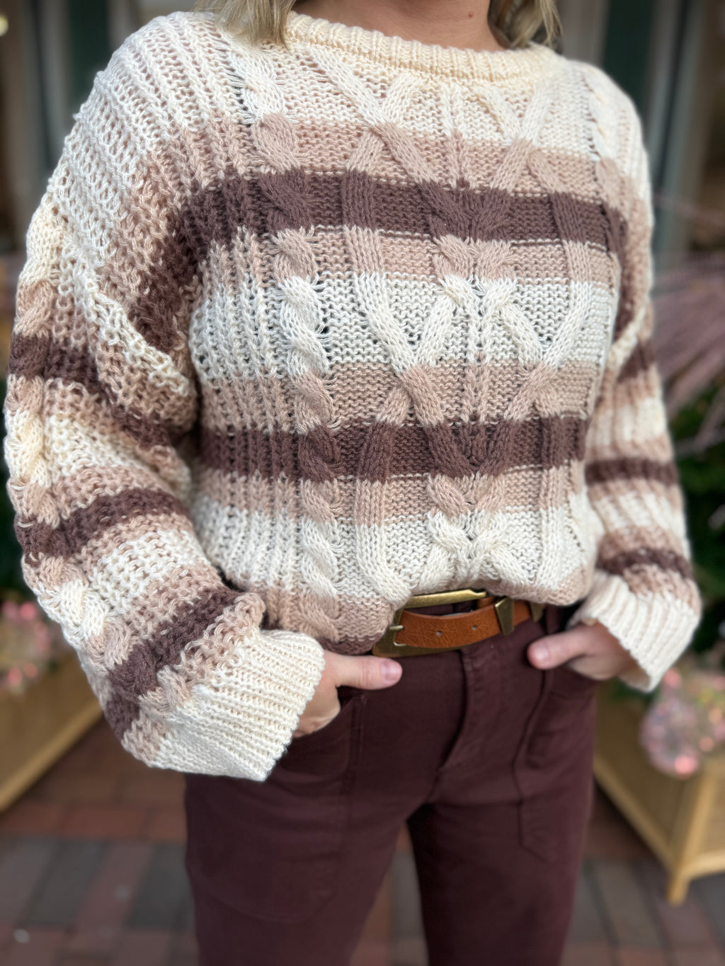 Butter Pecan Knit Sweater