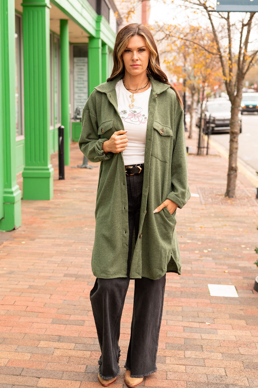 Winter Wonderland Longline Shacket[MULTIPLE COLORS]