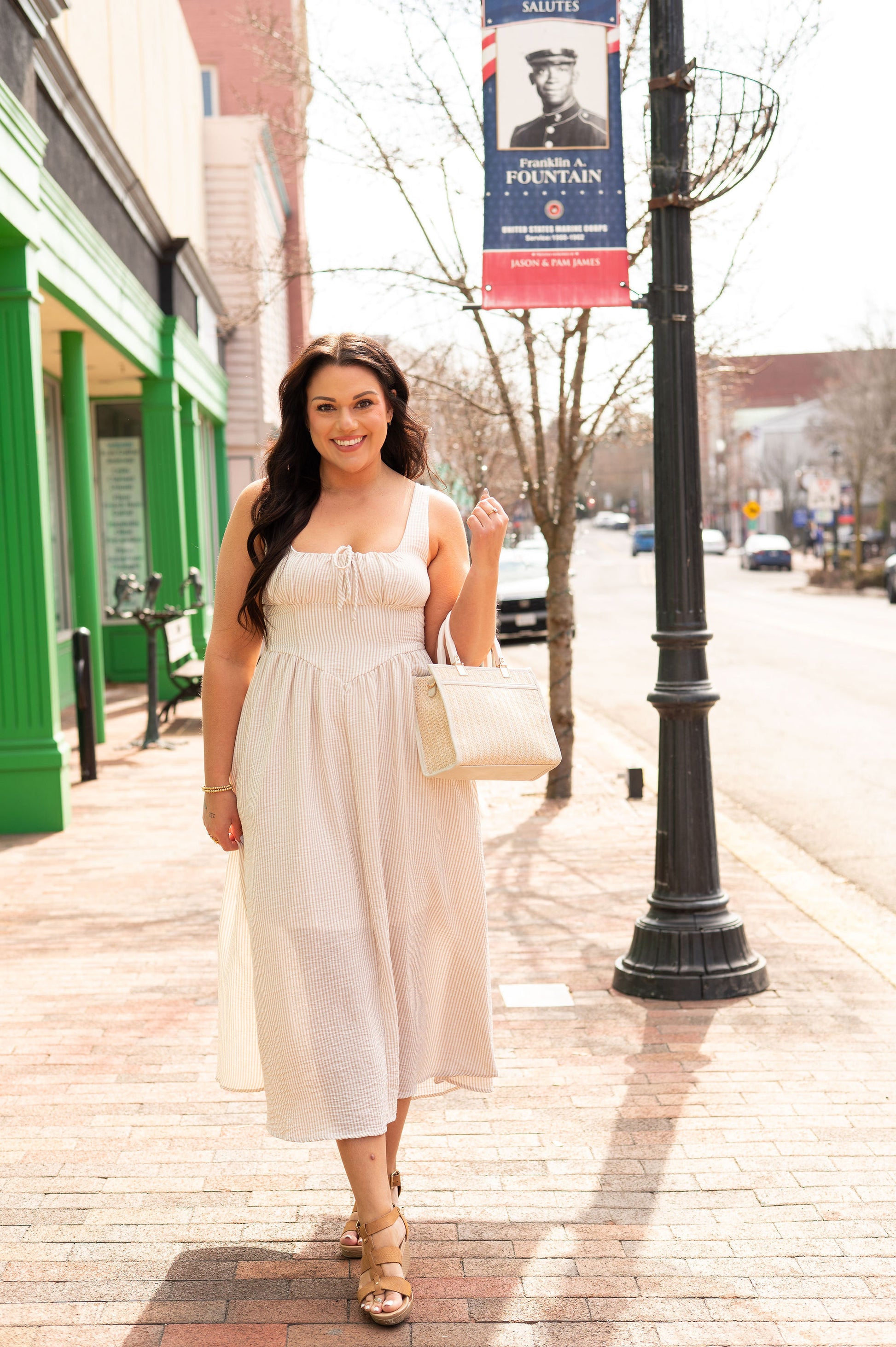 Harbor Lines Midi Dress