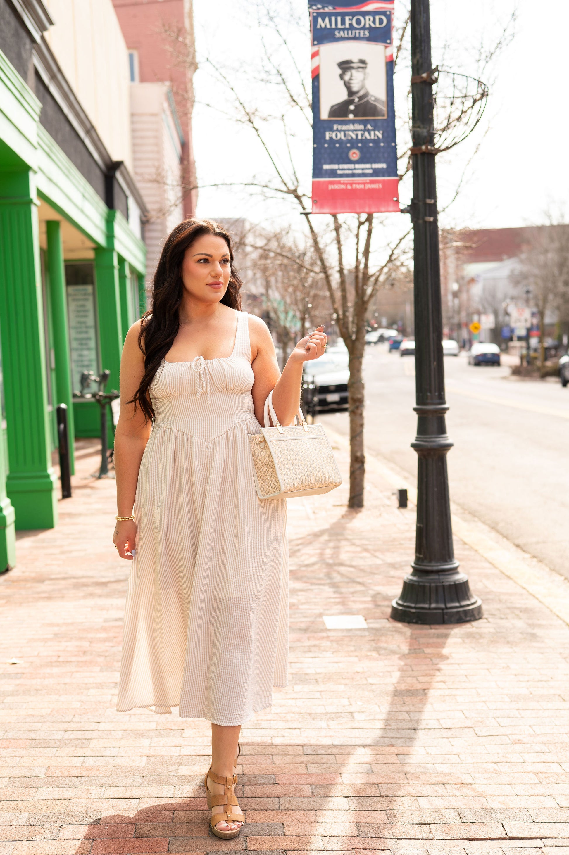 Harbor Lines Midi Dress