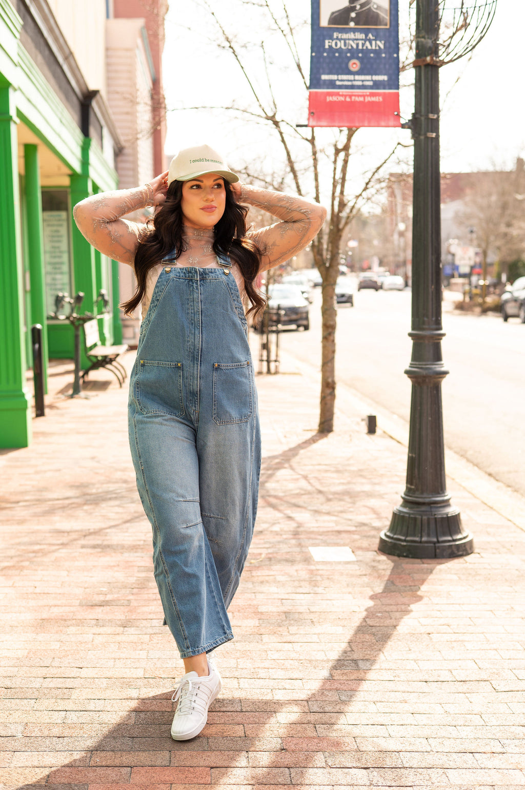 Western Wide Leg Denim Overalls
