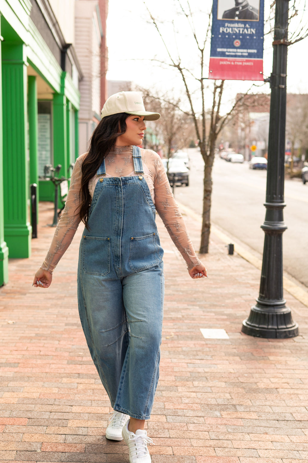 Western Wide Leg Denim Overalls