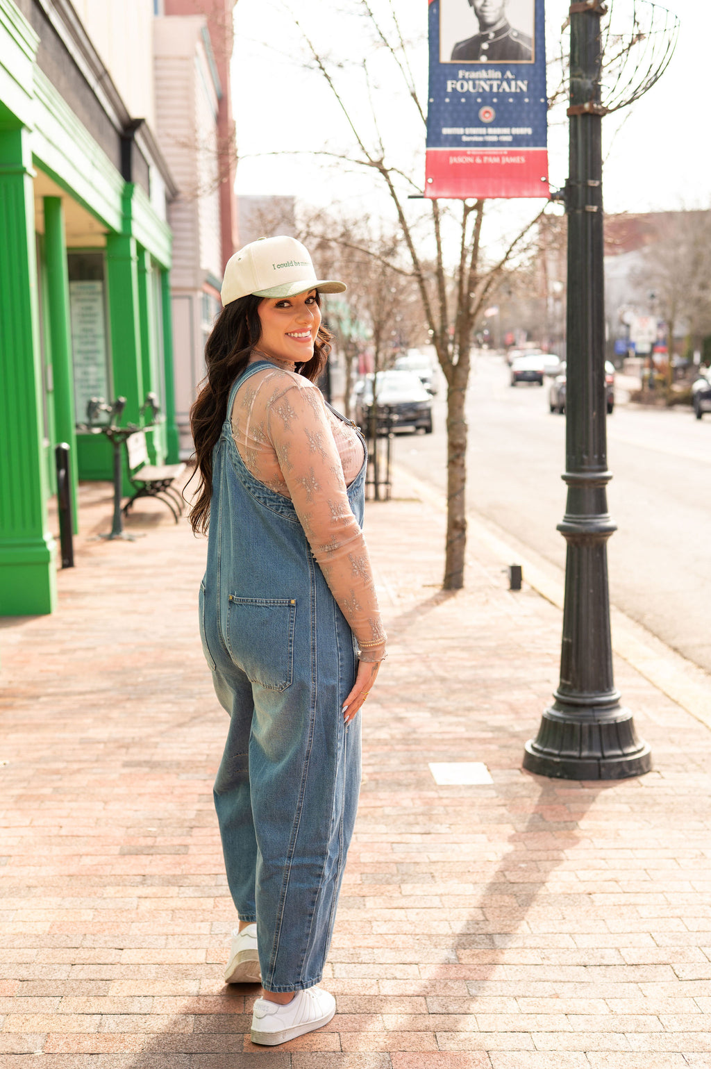 Western Wide Leg Denim Overalls