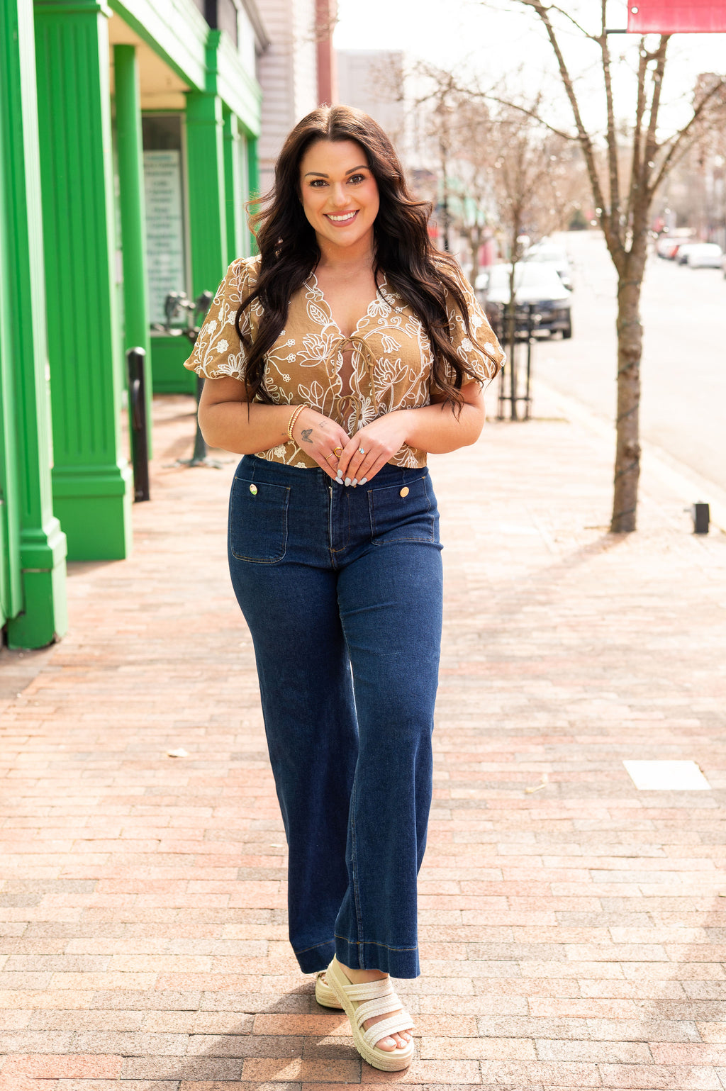 Marlow Embroidered Tie Top [MULTIPLE COLORS]