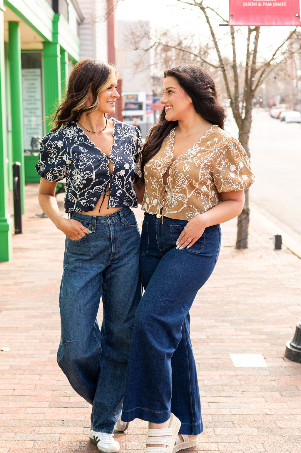 Marlow Embroidered Tie Top [MULTIPLE COLORS]