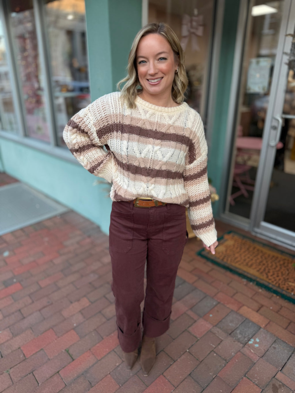 Butter Pecan Knit Sweater