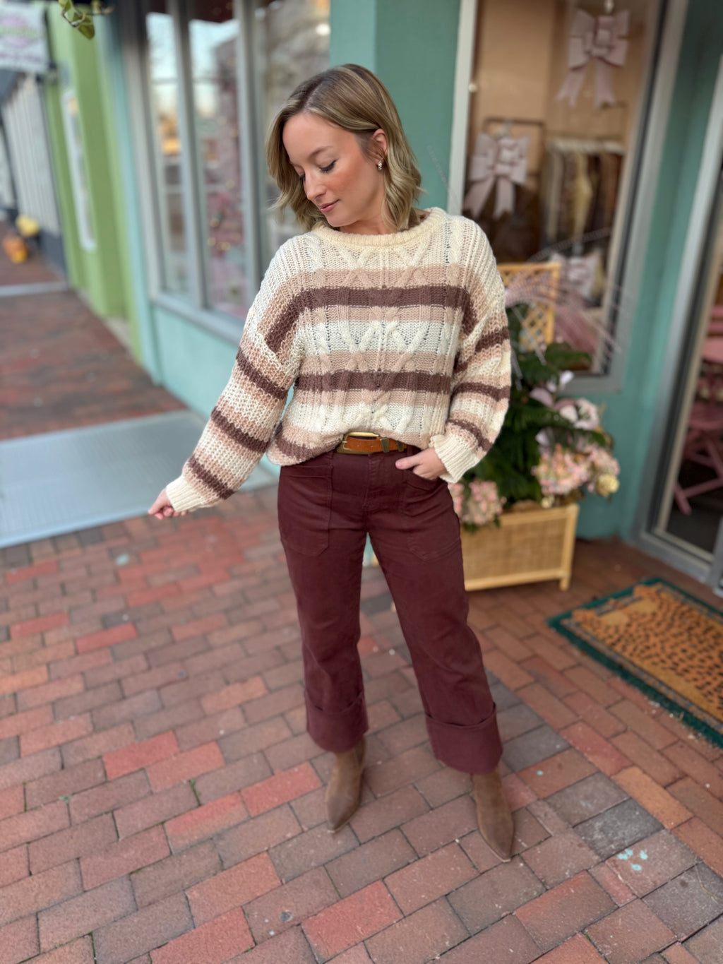 Butter Pecan Knit Sweater