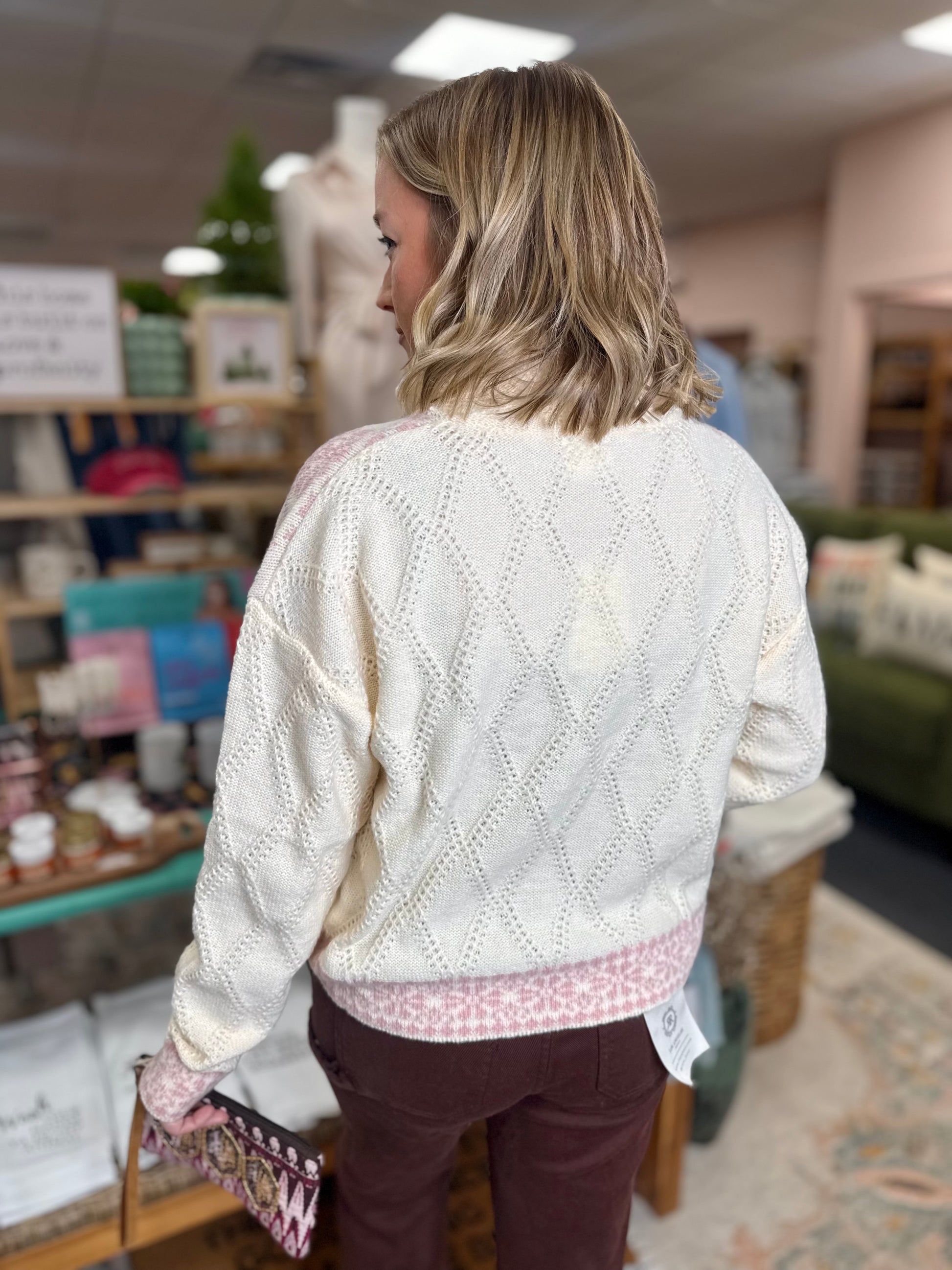 Ski Season Zip Up Cardigan