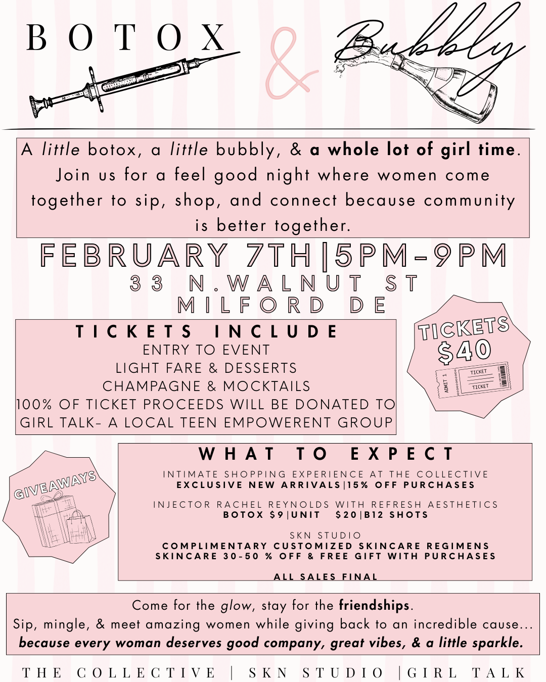 BOTOX & BUBBLY TICKETS