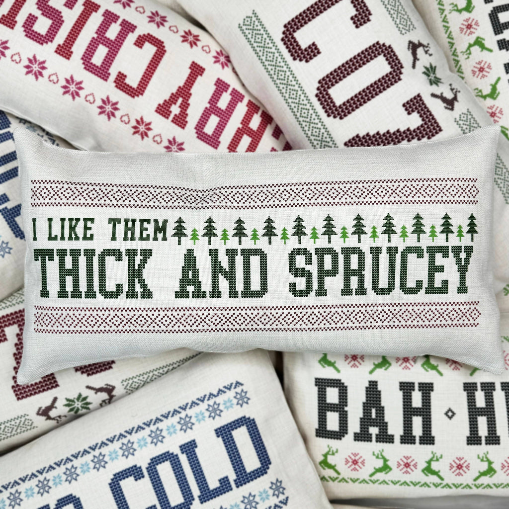 Funny Christmas Vintage Pillow [MULTIPLE SAYINGS]