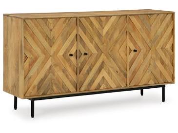 NEW Mango Wood Diamond 3 Door Sideboard