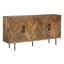 NEW Modern Chevron 4 Door Sideboard