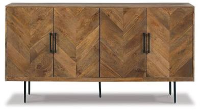 NEW Modern Chevron 4 Door Sideboard